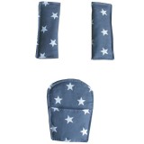 Harness Pad Set - Grey Stars Design